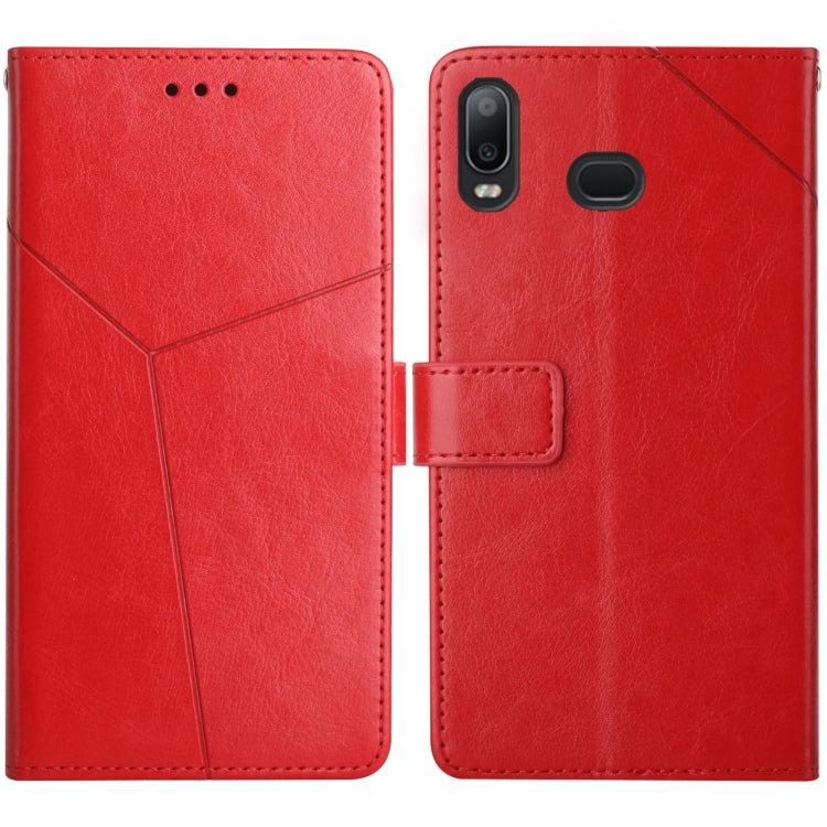 For Samsung Galaxy A10s Y Stitching Horizontal Flip Leather Case with Holder & Card Slots & Wallet & Photo Frame