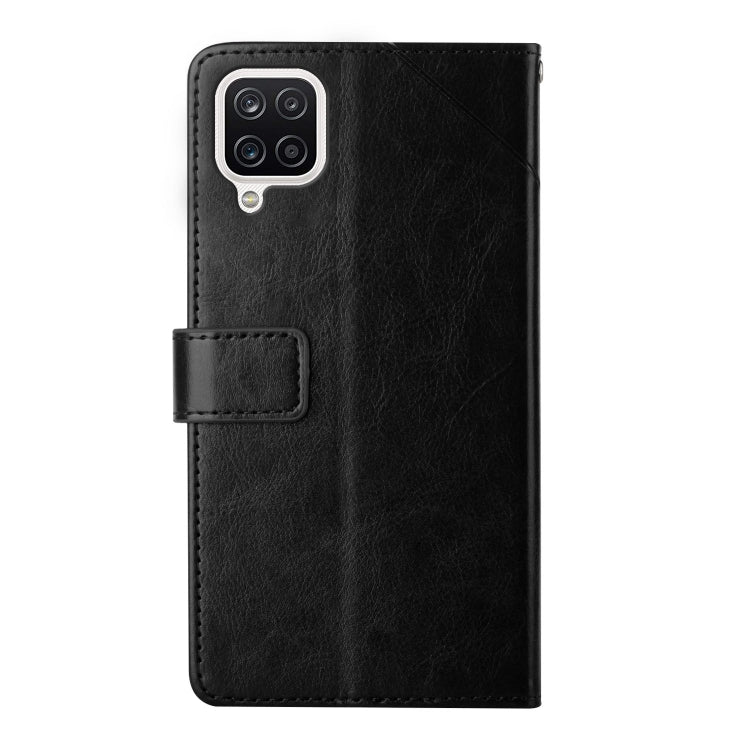 For Samsung Galaxy A12 Y Stitching Horizontal Flip Leather Case with Holder & Card Slots & Wallet & Photo Frame