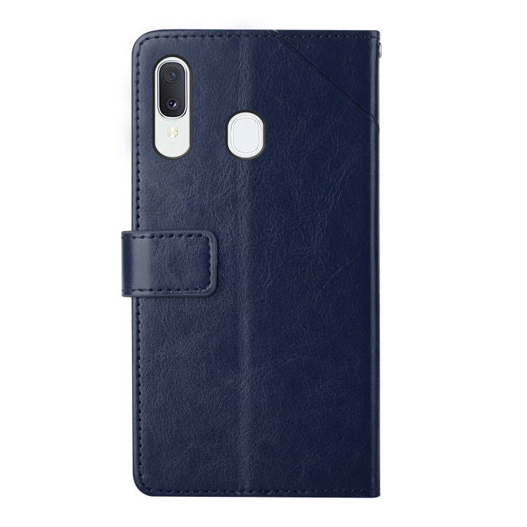 For Samsung Galaxy A20e Y Stitching Horizontal Flip Leather Case with Holder & Card Slots & Wallet & Photo Frame