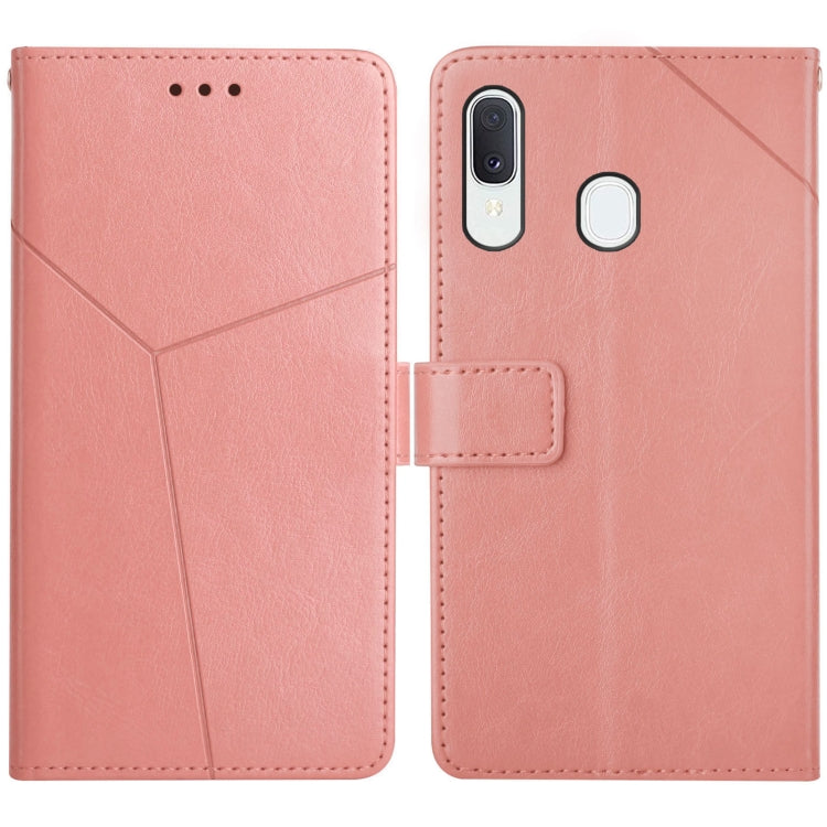 For Samsung Galaxy A20e Y Stitching Horizontal Flip Leather Case with Holder & Card Slots & Wallet & Photo Frame