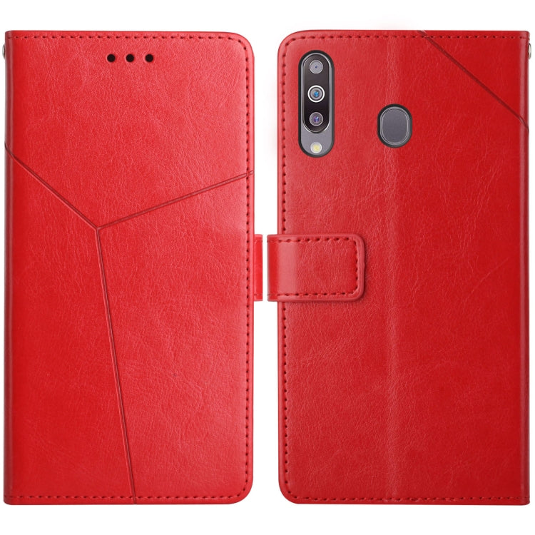 For Samsung Galaxy A20s Y Stitching Horizontal Flip Leather Case with Holder & Card Slots & Wallet & Photo Frame