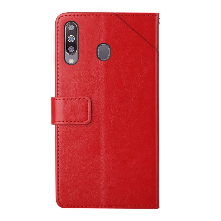 For Samsung Galaxy A20s Y Stitching Horizontal Flip Leather Case with Holder & Card Slots & Wallet & Photo Frame