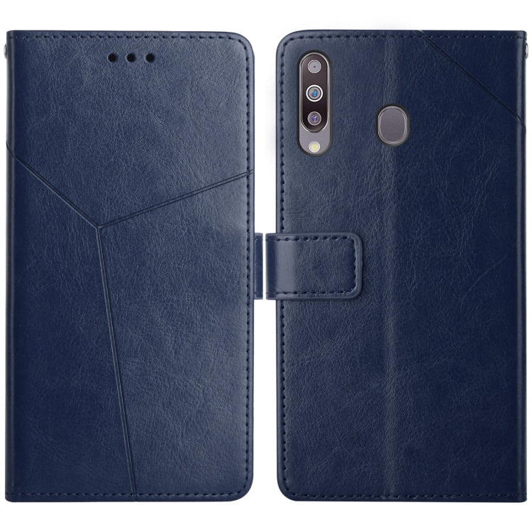 For Samsung Galaxy A20s Y Stitching Horizontal Flip Leather Case with Holder & Card Slots & Wallet & Photo Frame