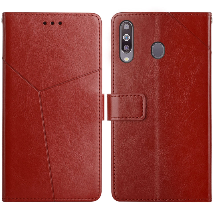 For Samsung Galaxy A20s Y Stitching Horizontal Flip Leather Case with Holder & Card Slots & Wallet & Photo Frame