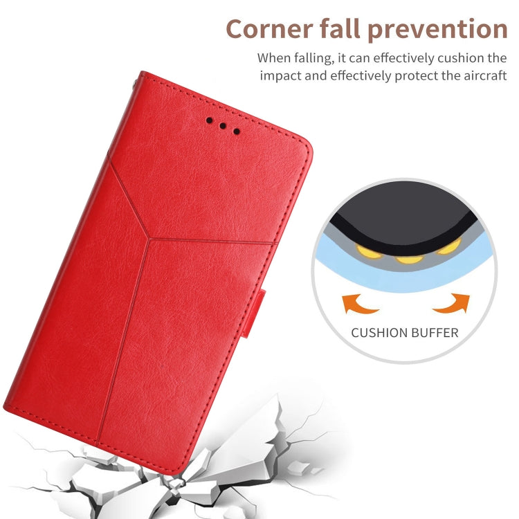 For Samsung Galaxy A21 Y Stitching Horizontal Flip Leather Case with Holder & Card Slots & Wallet & Photo Frame