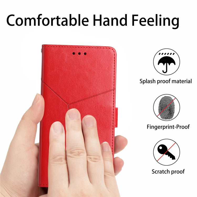 For Samsung Galaxy A21 Y Stitching Horizontal Flip Leather Case with Holder & Card Slots & Wallet & Photo Frame