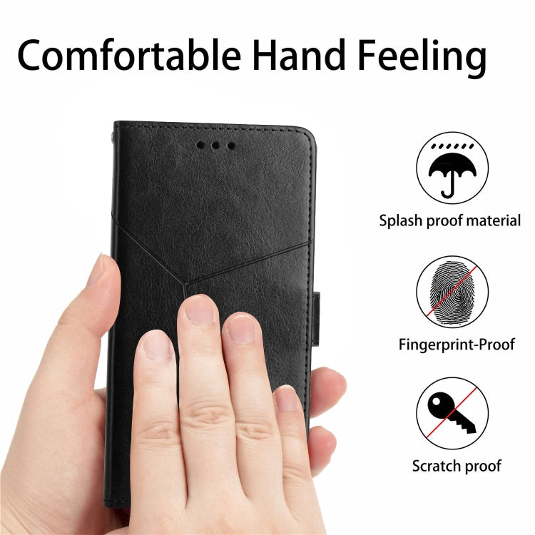 For Samsung Galaxy A21 Y Stitching Horizontal Flip Leather Case with Holder & Card Slots & Wallet & Photo Frame
