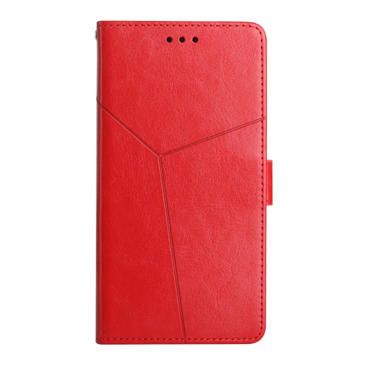 For Samsung Galaxy A21s EU Version Y Stitching Horizontal Flip Leather Case with Holder & Card Slots & Wallet & Photo Frame