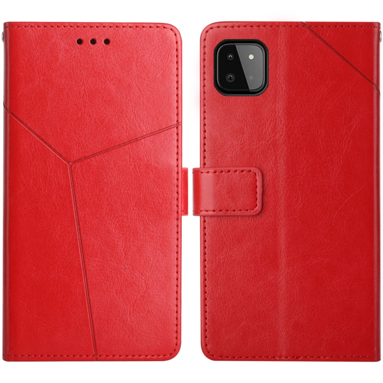 For Samsung Galaxy A22 5G Y Stitching Horizontal Flip Leather Case with Holder & Card Slots & Wallet & Photo Frame