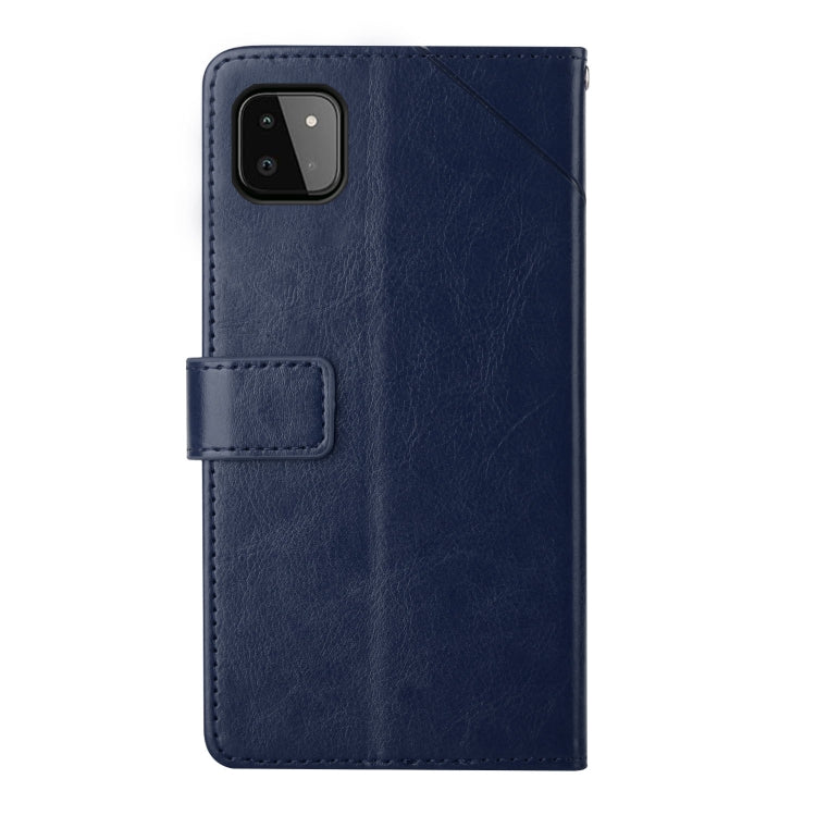 For Samsung Galaxy A22 5G Y Stitching Horizontal Flip Leather Case with Holder & Card Slots & Wallet & Photo Frame