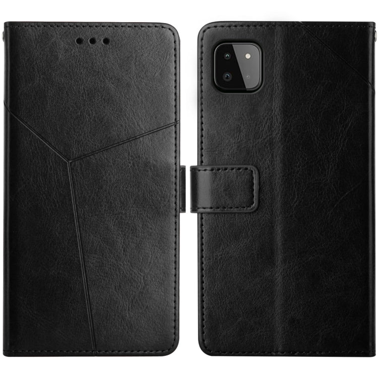For Samsung Galaxy A22 5G Y Stitching Horizontal Flip Leather Case with Holder & Card Slots & Wallet & Photo Frame