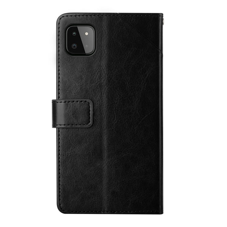 For Samsung Galaxy A22 5G Y Stitching Horizontal Flip Leather Case with Holder & Card Slots & Wallet & Photo Frame