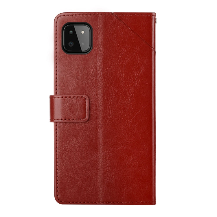 For Samsung Galaxy A22 5G Y Stitching Horizontal Flip Leather Case with Holder & Card Slots & Wallet & Photo Frame