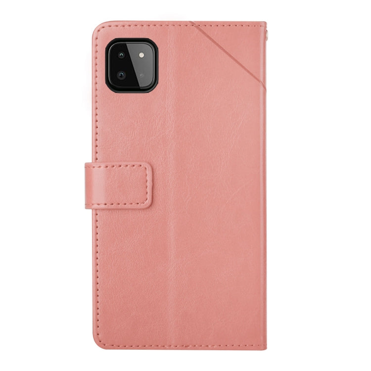 For Samsung Galaxy A22 5G Y Stitching Horizontal Flip Leather Case with Holder & Card Slots & Wallet & Photo Frame