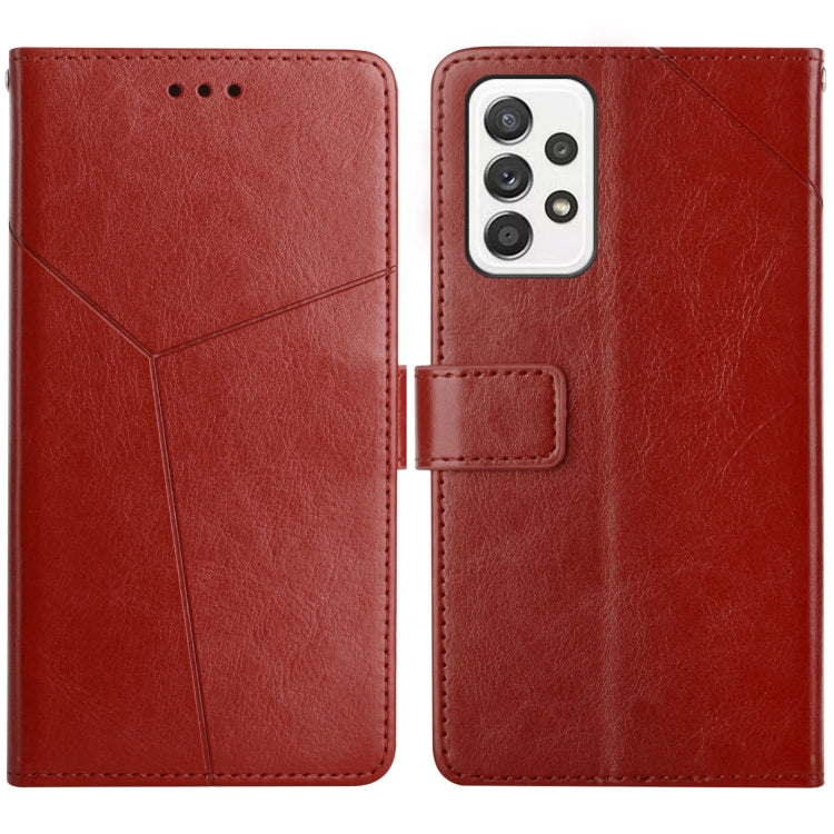 For Samsung Galaxy A32 4G Y Stitching Horizontal Flip Leather Case with Holder & Card Slots & Wallet & Photo Frame