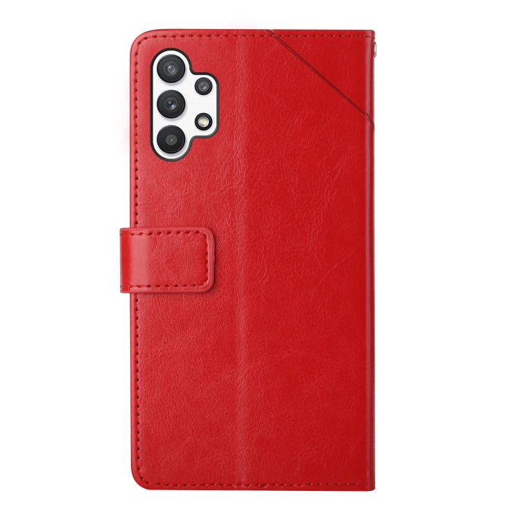 For Samsung Galaxy A32 5G Y Stitching Horizontal Flip Leather Case with Holder & Card Slots & Wallet & Photo Frame