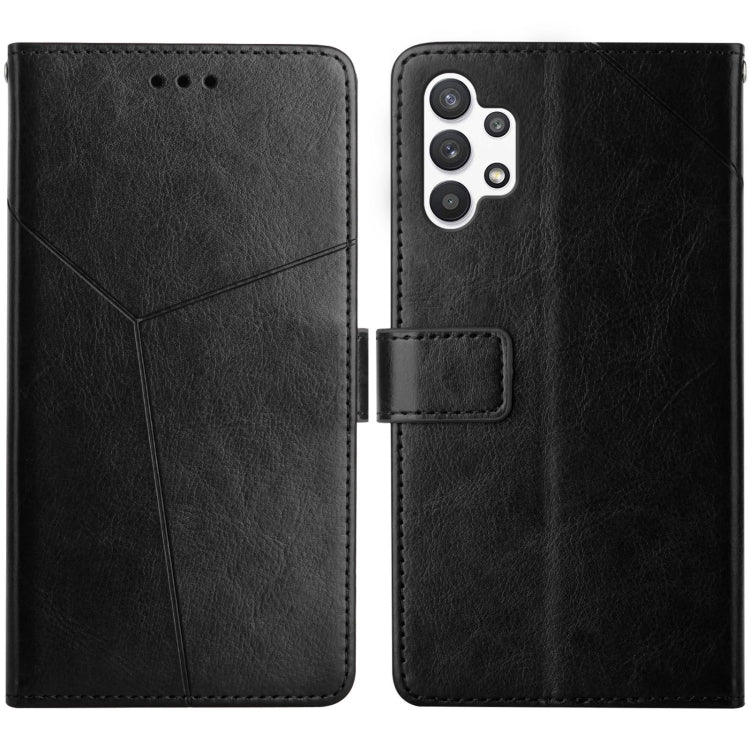 For Samsung Galaxy A32 5G Y Stitching Horizontal Flip Leather Case with Holder & Card Slots & Wallet & Photo Frame