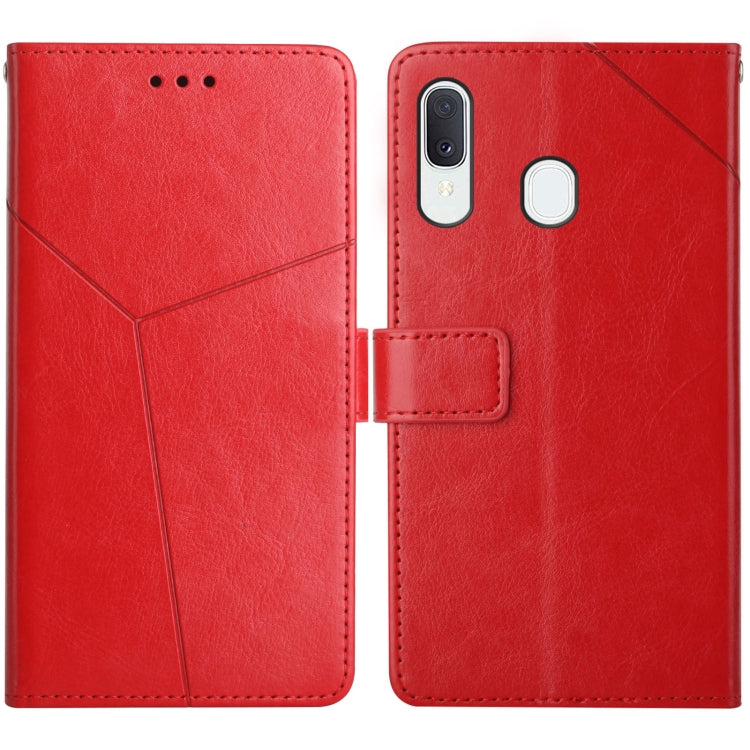 For Samsung Galaxy A40 Y Stitching Horizontal Flip Leather Case with Holder & Card Slots & Wallet & Photo Frame