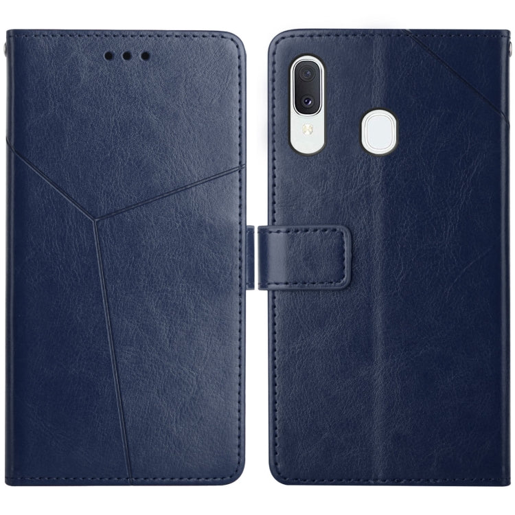 For Samsung Galaxy A40 Y Stitching Horizontal Flip Leather Case with Holder & Card Slots & Wallet & Photo Frame
