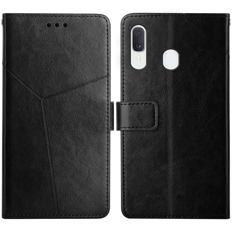 For Samsung Galaxy A40 Y Stitching Horizontal Flip Leather Case with Holder & Card Slots & Wallet & Photo Frame