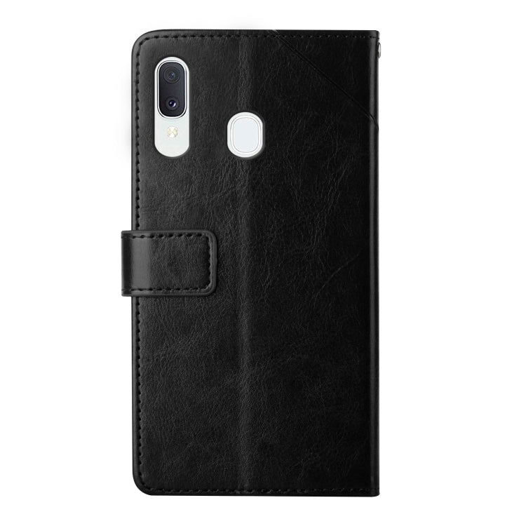 For Samsung Galaxy A40 Y Stitching Horizontal Flip Leather Case with Holder & Card Slots & Wallet & Photo Frame