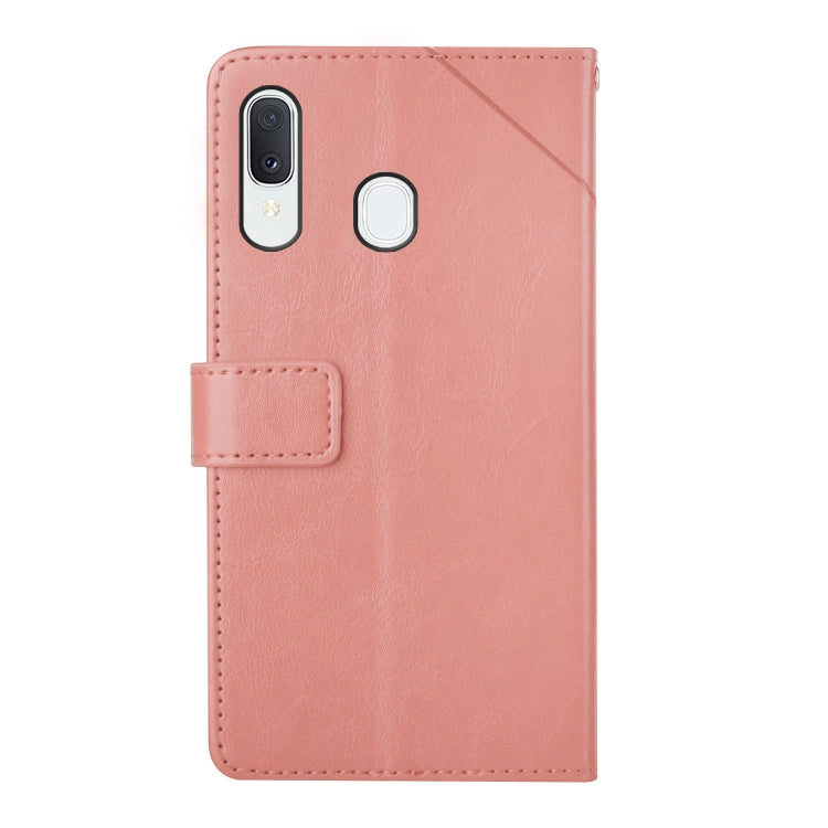 For Samsung Galaxy A40 Y Stitching Horizontal Flip Leather Case with Holder & Card Slots & Wallet & Photo Frame