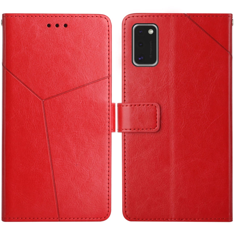 For Samsung Galaxy A41 EU Version Y Stitching Horizontal Flip Leather Case with Holder & Card Slots & Wallet & Photo Frame