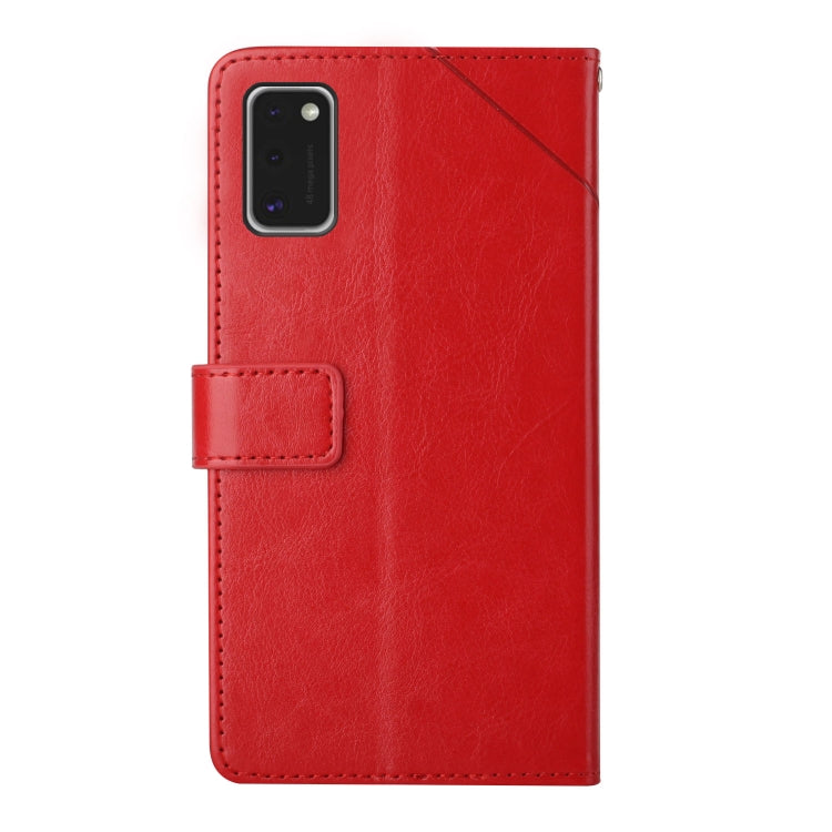 For Samsung Galaxy A41 EU Version Y Stitching Horizontal Flip Leather Case with Holder & Card Slots & Wallet & Photo Frame
