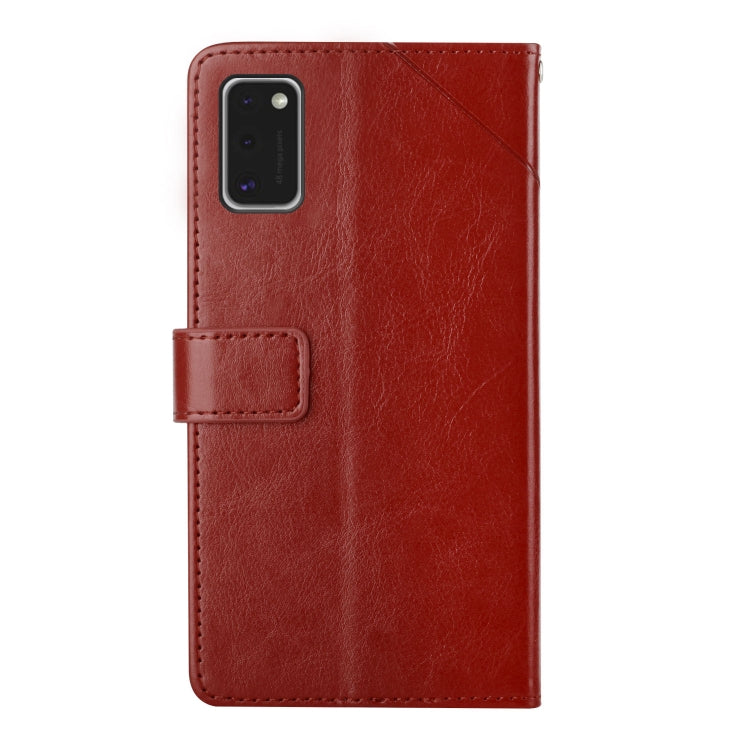 For Samsung Galaxy A41 EU Version Y Stitching Horizontal Flip Leather Case with Holder & Card Slots & Wallet & Photo Frame