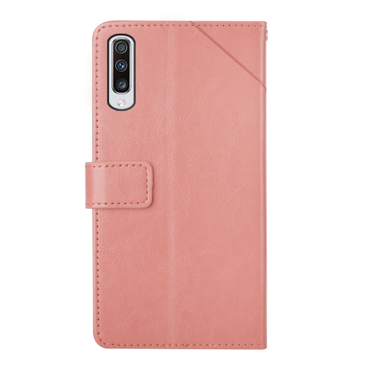 For Samsung Galaxy A50 Y Stitching Horizontal Flip Leather Case with Holder & Card Slots & Wallet & Photo Frame