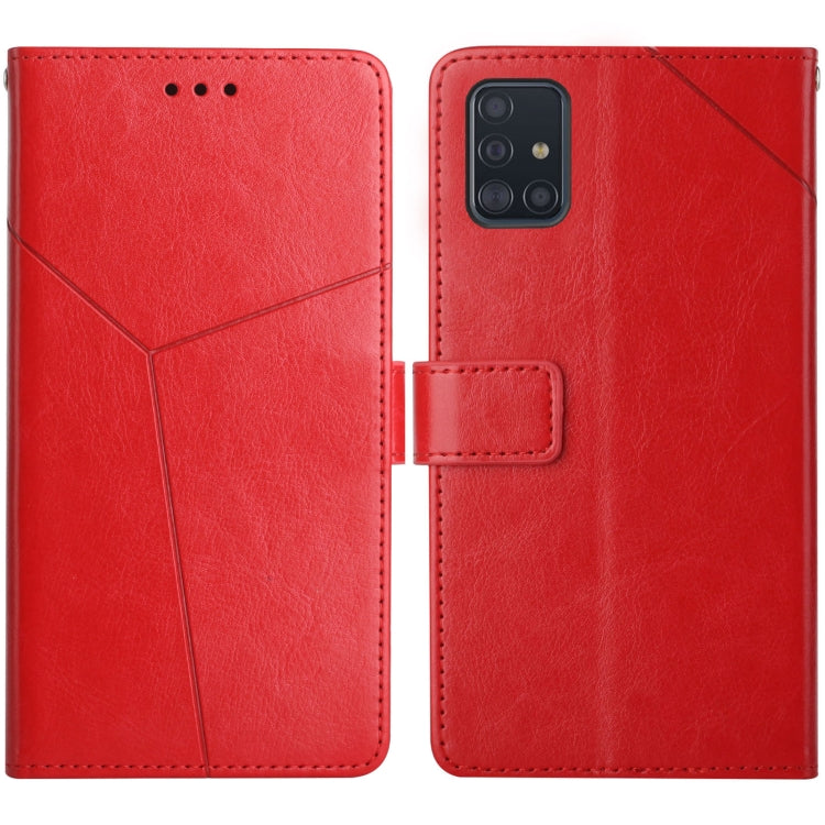 For Samsung Galaxy A51 / M40s Y Stitching Horizontal Flip Leather Case with Holder & Card Slots & Wallet & Photo Frame