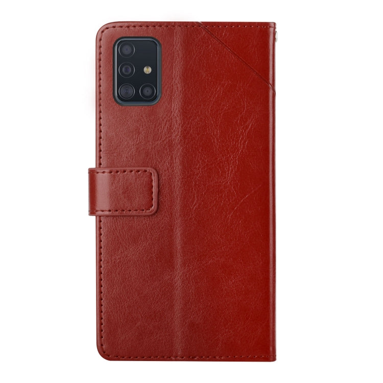 For Samsung Galaxy A51 / M40s Y Stitching Horizontal Flip Leather Case with Holder & Card Slots & Wallet & Photo Frame