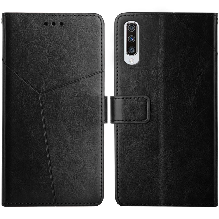 For Samsung Galaxy A70 Y Stitching Horizontal Flip Leather Case with Holder & Card Slots & Wallet & Photo Frame