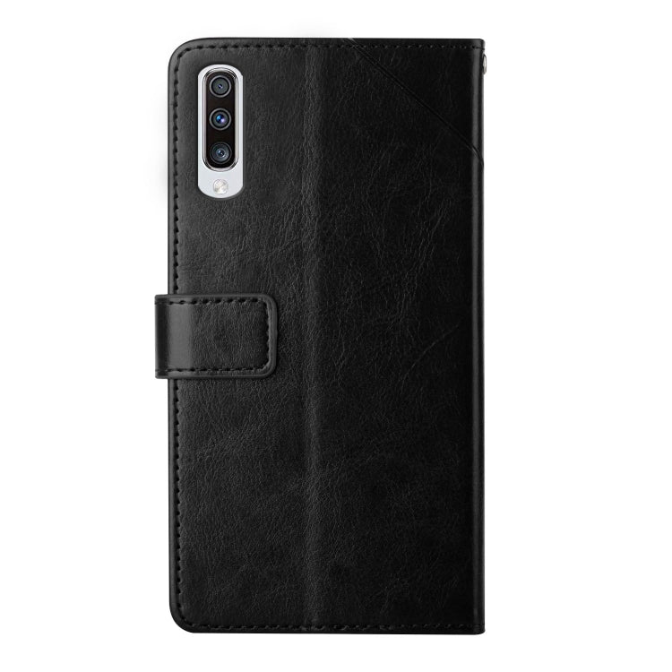 For Samsung Galaxy A70 Y Stitching Horizontal Flip Leather Case with Holder & Card Slots & Wallet & Photo Frame