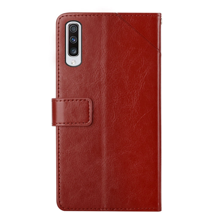 For Samsung Galaxy A70 Y Stitching Horizontal Flip Leather Case with Holder & Card Slots & Wallet & Photo Frame