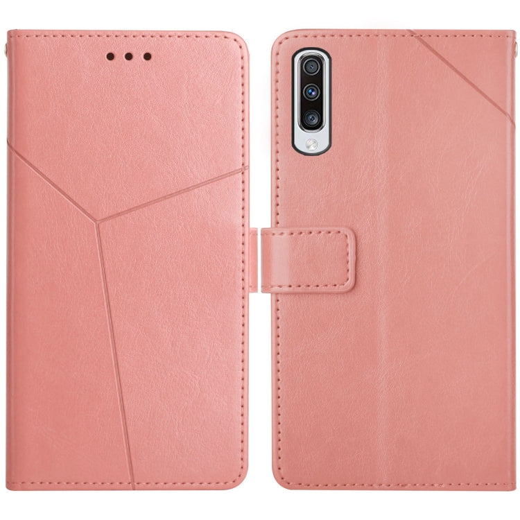 For Samsung Galaxy A70 Y Stitching Horizontal Flip Leather Case with Holder & Card Slots & Wallet & Photo Frame
