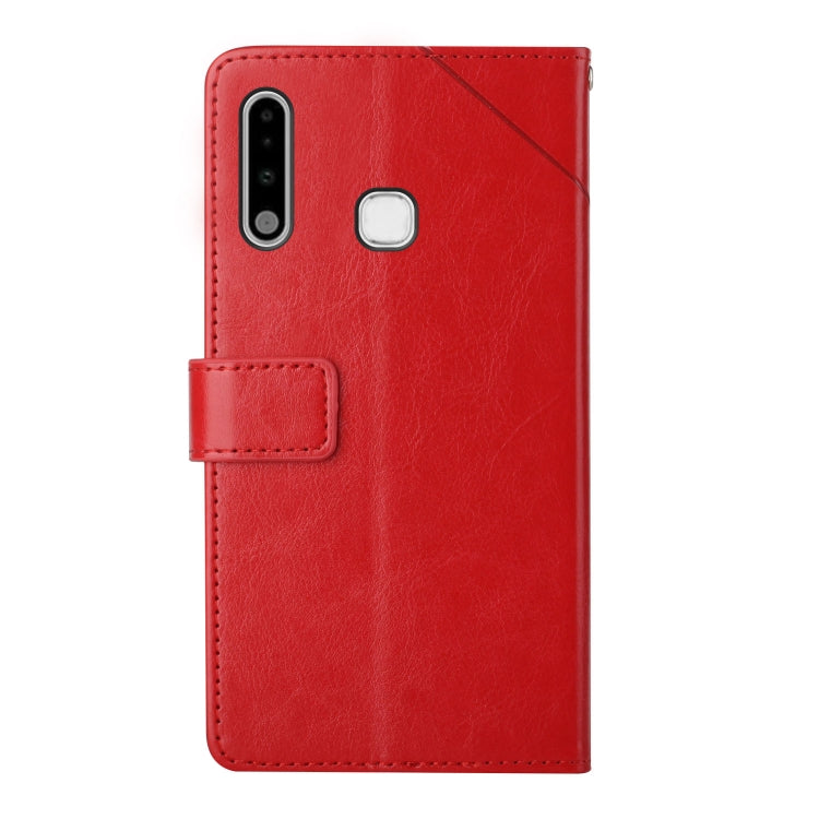 For Samsung Galaxy A70e Y Stitching Horizontal Flip Leather Case with Holder & Card Slots & Wallet & Photo Frame