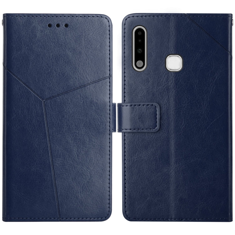 For Samsung Galaxy A70e Y Stitching Horizontal Flip Leather Case with Holder & Card Slots & Wallet & Photo Frame