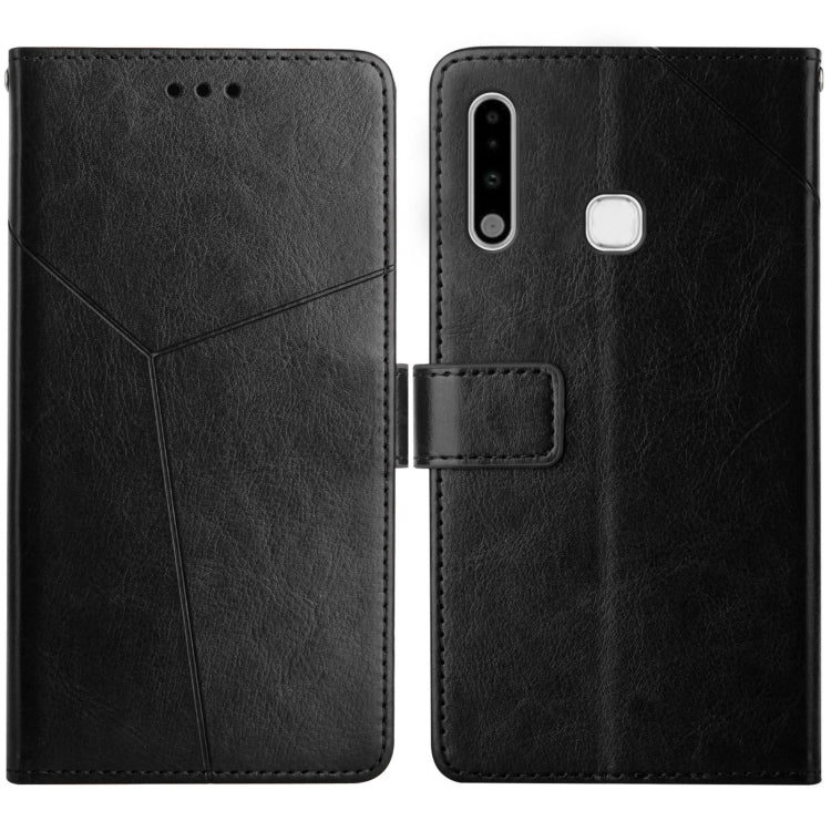 For Samsung Galaxy A70e Y Stitching Horizontal Flip Leather Case with Holder & Card Slots & Wallet & Photo Frame