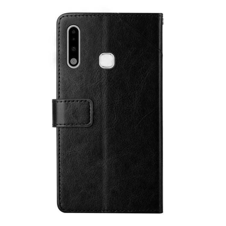 For Samsung Galaxy A70e Y Stitching Horizontal Flip Leather Case with Holder & Card Slots & Wallet & Photo Frame