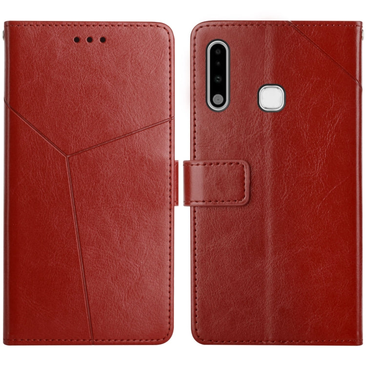 For Samsung Galaxy A70e Y Stitching Horizontal Flip Leather Case with Holder & Card Slots & Wallet & Photo Frame
