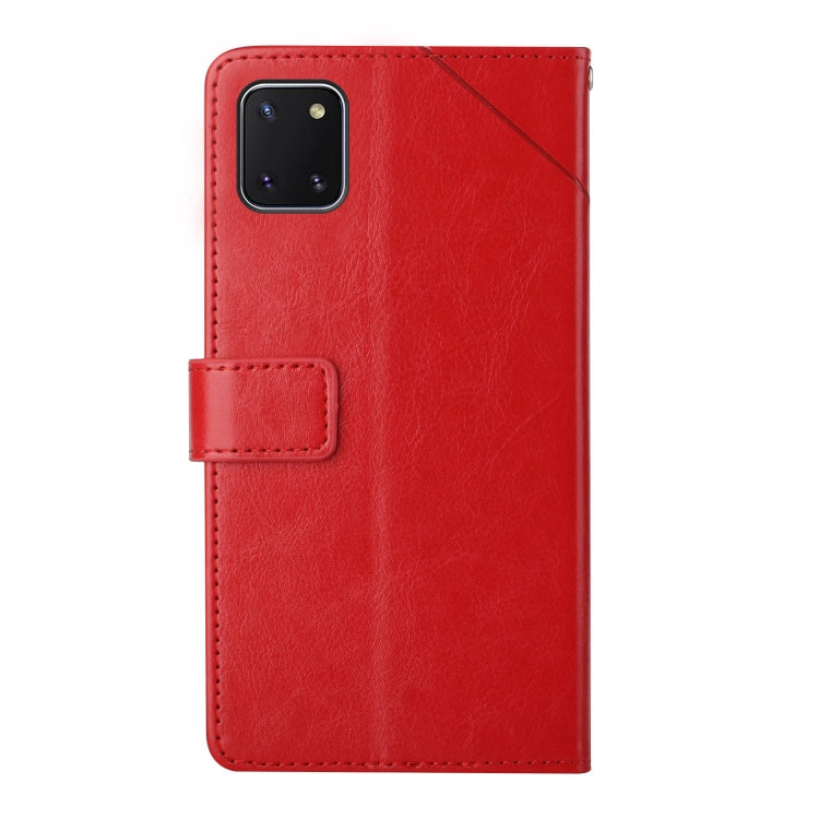 For Samsung Galaxy A81 Y Stitching Horizontal Flip Leather Case with Holder & Card Slots & Wallet & Photo Frame