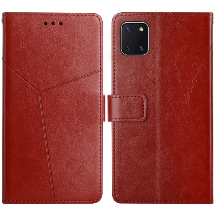 For Samsung Galaxy A81 Y Stitching Horizontal Flip Leather Case with Holder & Card Slots & Wallet & Photo Frame