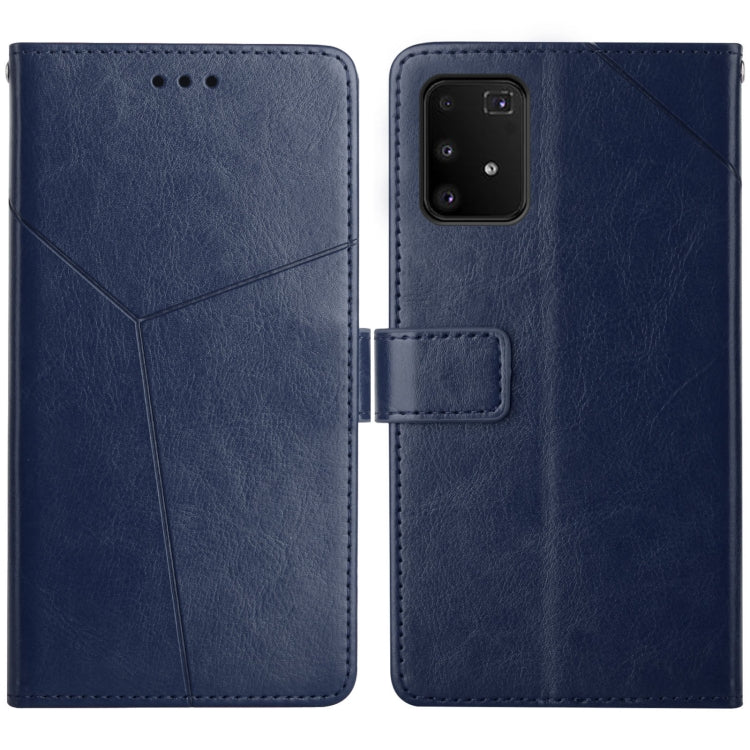 For Samsung Galaxy A91 Y Stitching Horizontal Flip Leather Case with Holder & Card Slots & Wallet & Photo Frame