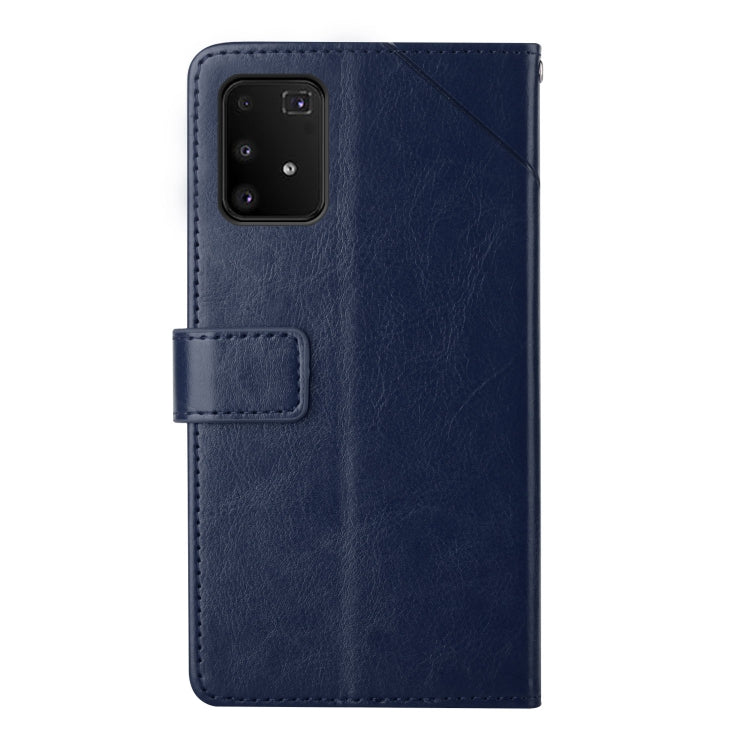 For Samsung Galaxy A91 Y Stitching Horizontal Flip Leather Case with Holder & Card Slots & Wallet & Photo Frame