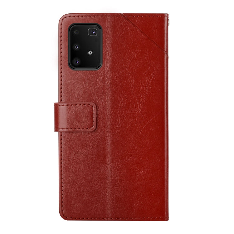 For Samsung Galaxy A91 Y Stitching Horizontal Flip Leather Case with Holder & Card Slots & Wallet & Photo Frame