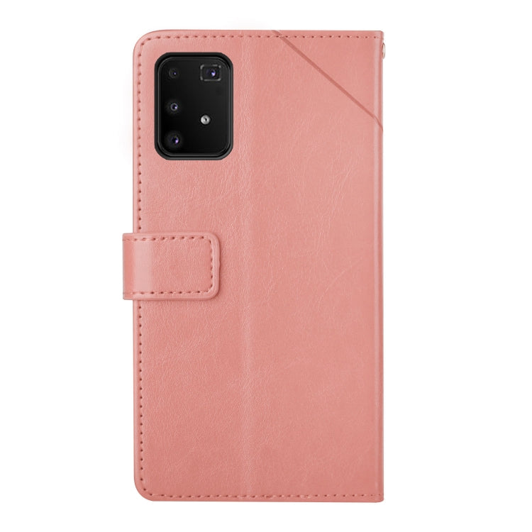For Samsung Galaxy A91 Y Stitching Horizontal Flip Leather Case with Holder & Card Slots & Wallet & Photo Frame