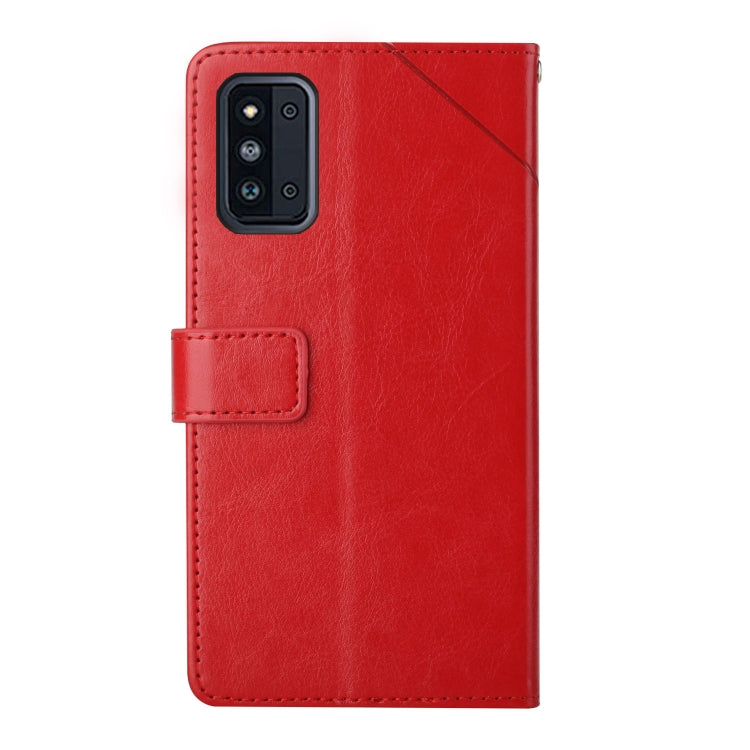 For Samsung Galaxy F52 Y Stitching Horizontal Flip Leather Case with Holder & Card Slots & Wallet & Photo Frame