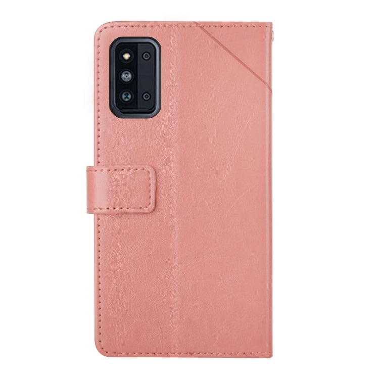 For Samsung Galaxy F52 Y Stitching Horizontal Flip Leather Case with Holder & Card Slots & Wallet & Photo Frame