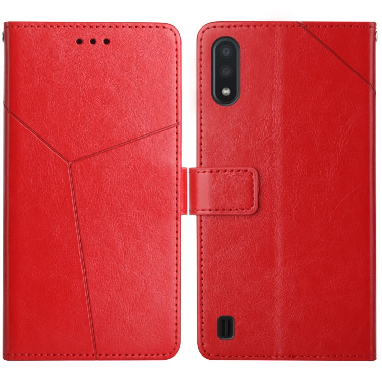 For Samsung Galaxy M10 / A10 Y Stitching Horizontal Flip Leather Case with Holder & Card Slots & Wallet & Photo Frame
